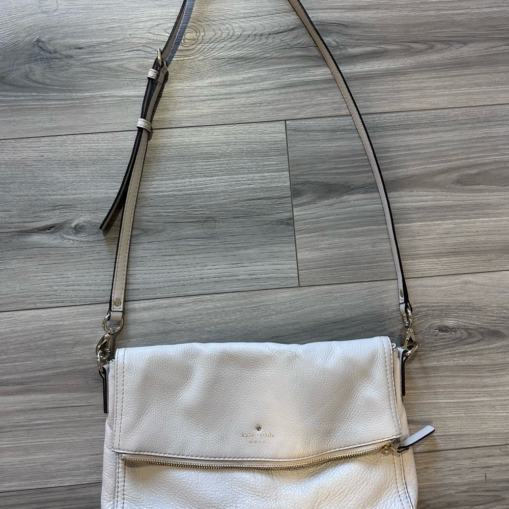 Kate Spade Cream Leather Crossbody Bag